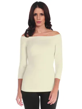 3/4 Sleeve Off Shoulder (725OSQ)