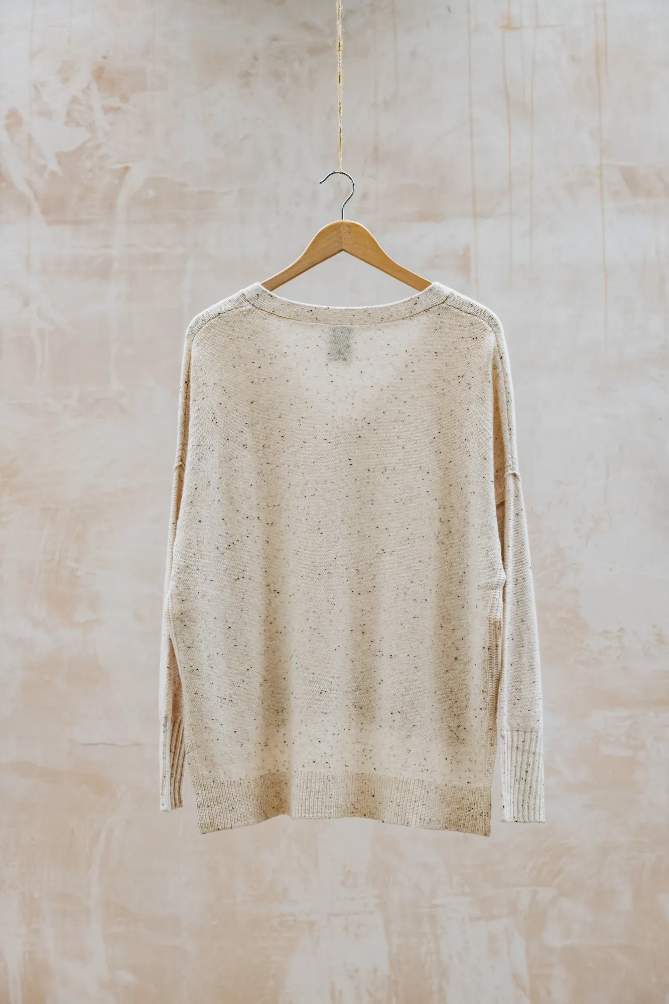 Adalyn V-Neck Jumper in Earth Melange