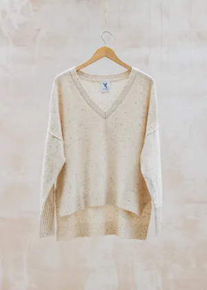 Adalyn V-Neck Jumper in Earth Melange