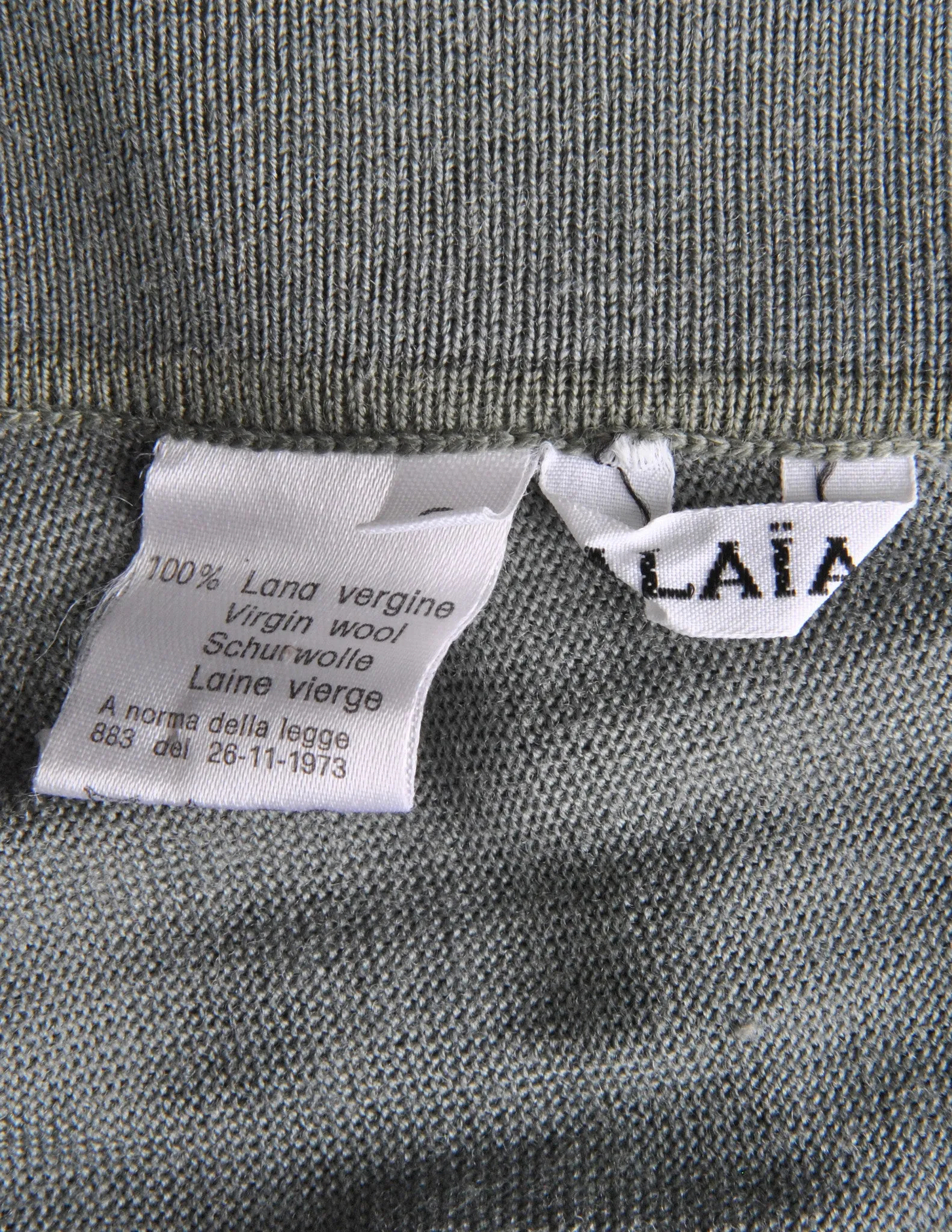 Alaïa Vintage Sage Green Deep V Back Dress
