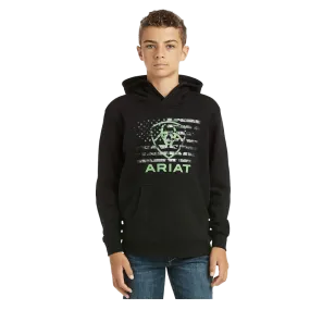 Ariat Boy's Black Basic Hood Outerwear Sweatshirt