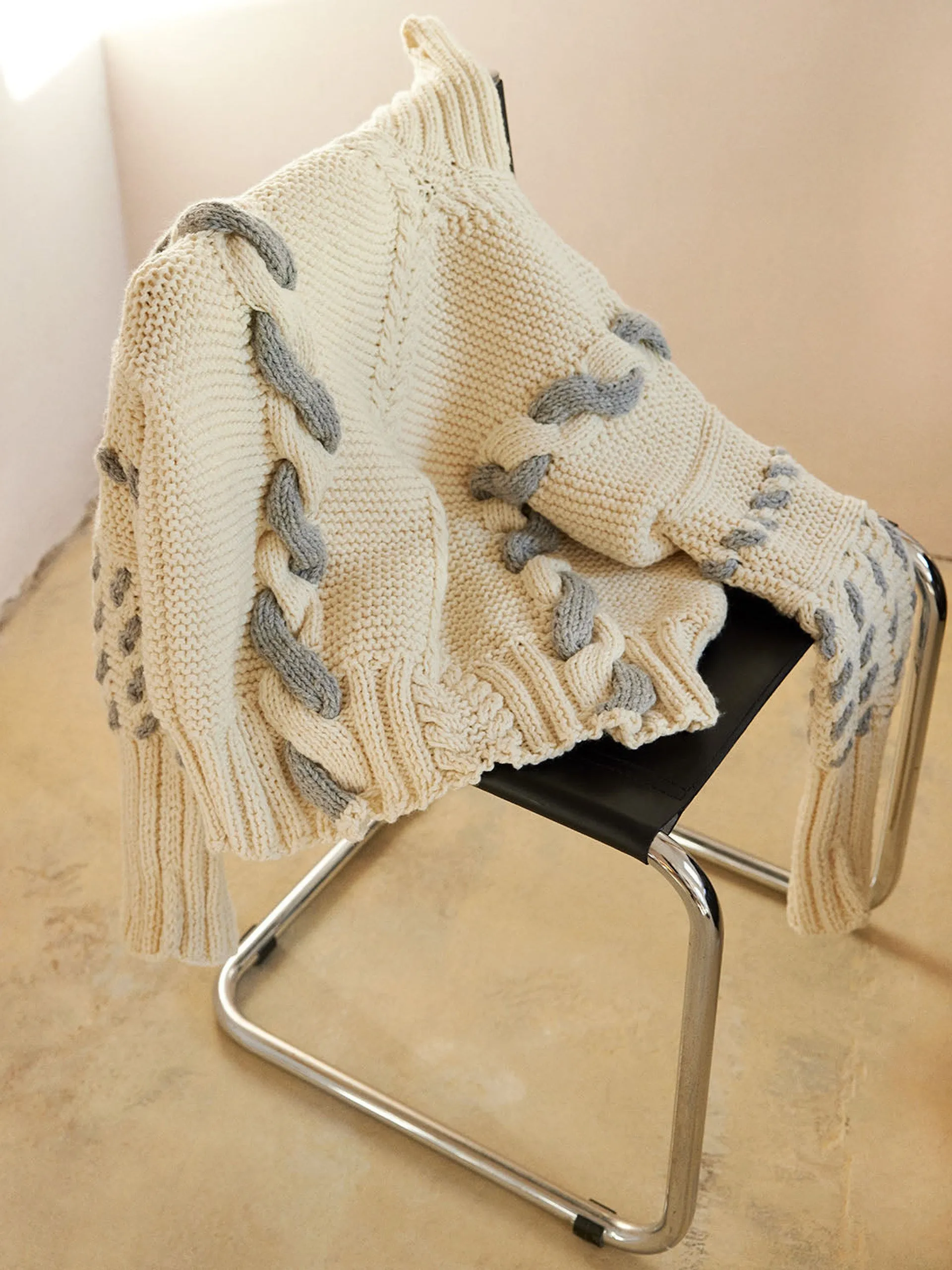 Barbora white wool turtleneck