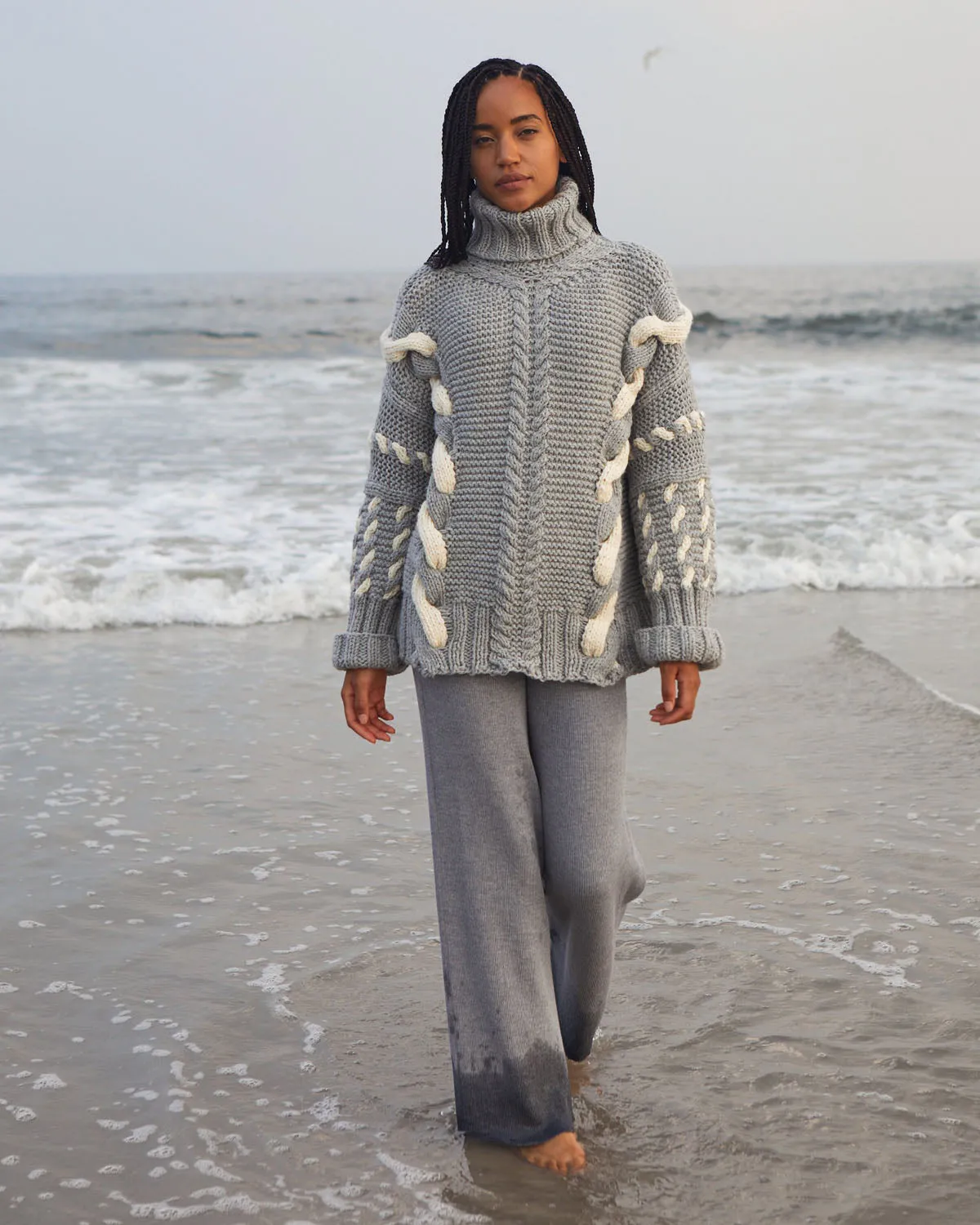 Barbora Wool Turtleneck Dove Grey