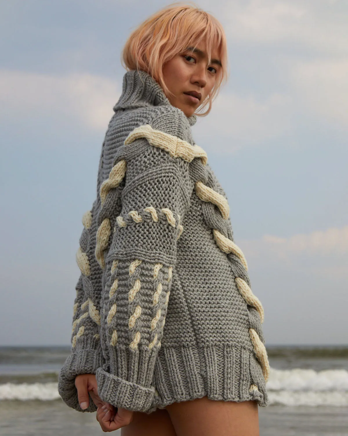 Barbora Wool Turtleneck Dove Grey