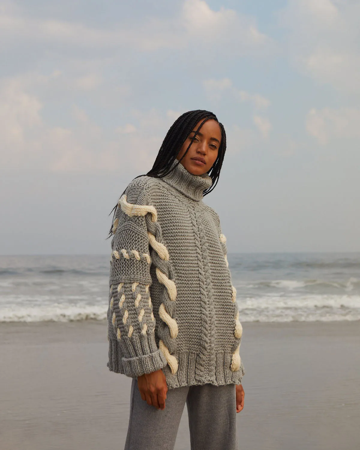 Barbora Wool Turtleneck Dove Grey