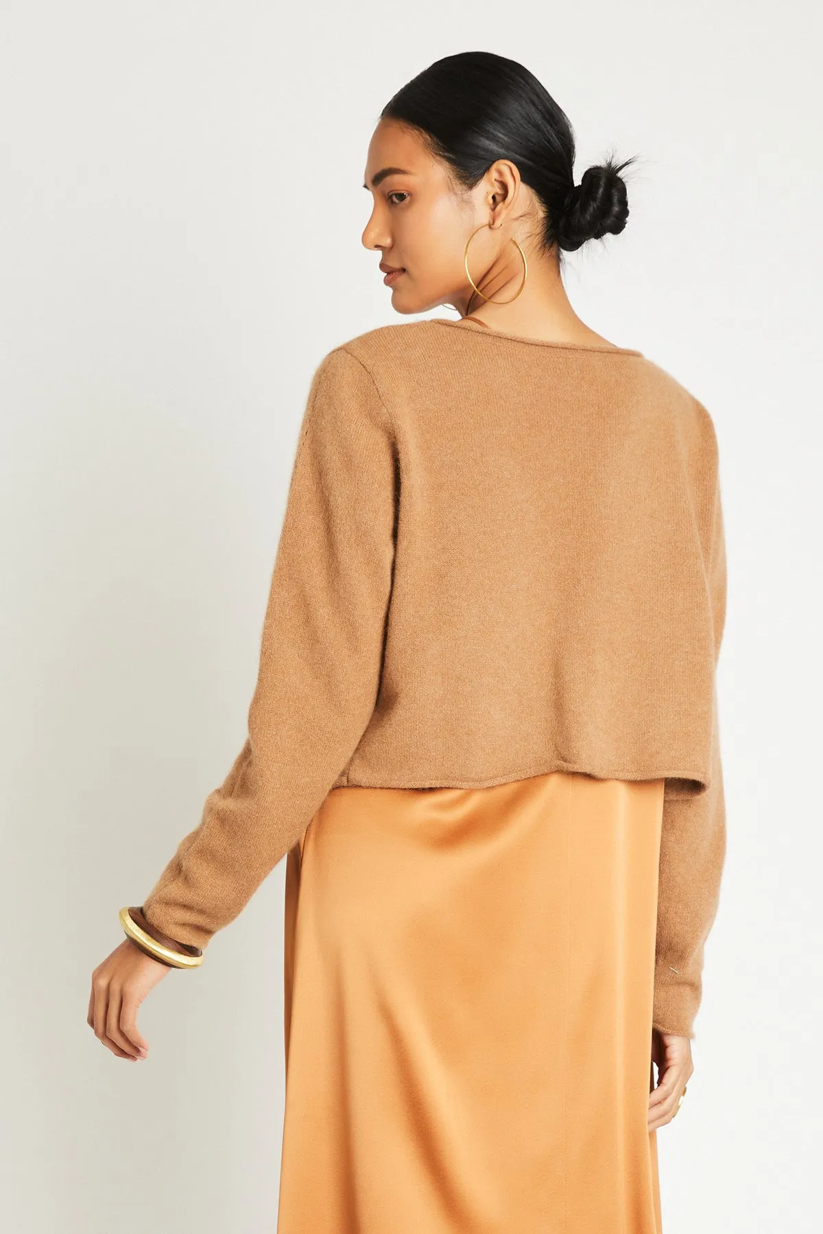   Beryll Katharine Cashmere Cropped Cardigan | Camel