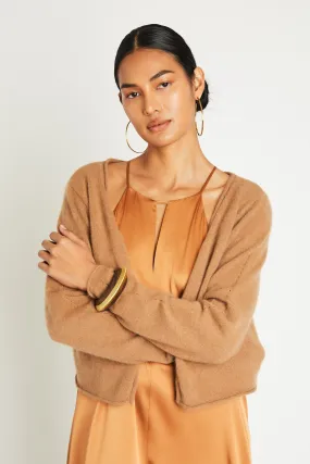  Beryll Katharine Cashmere Cropped Cardigan | Camel