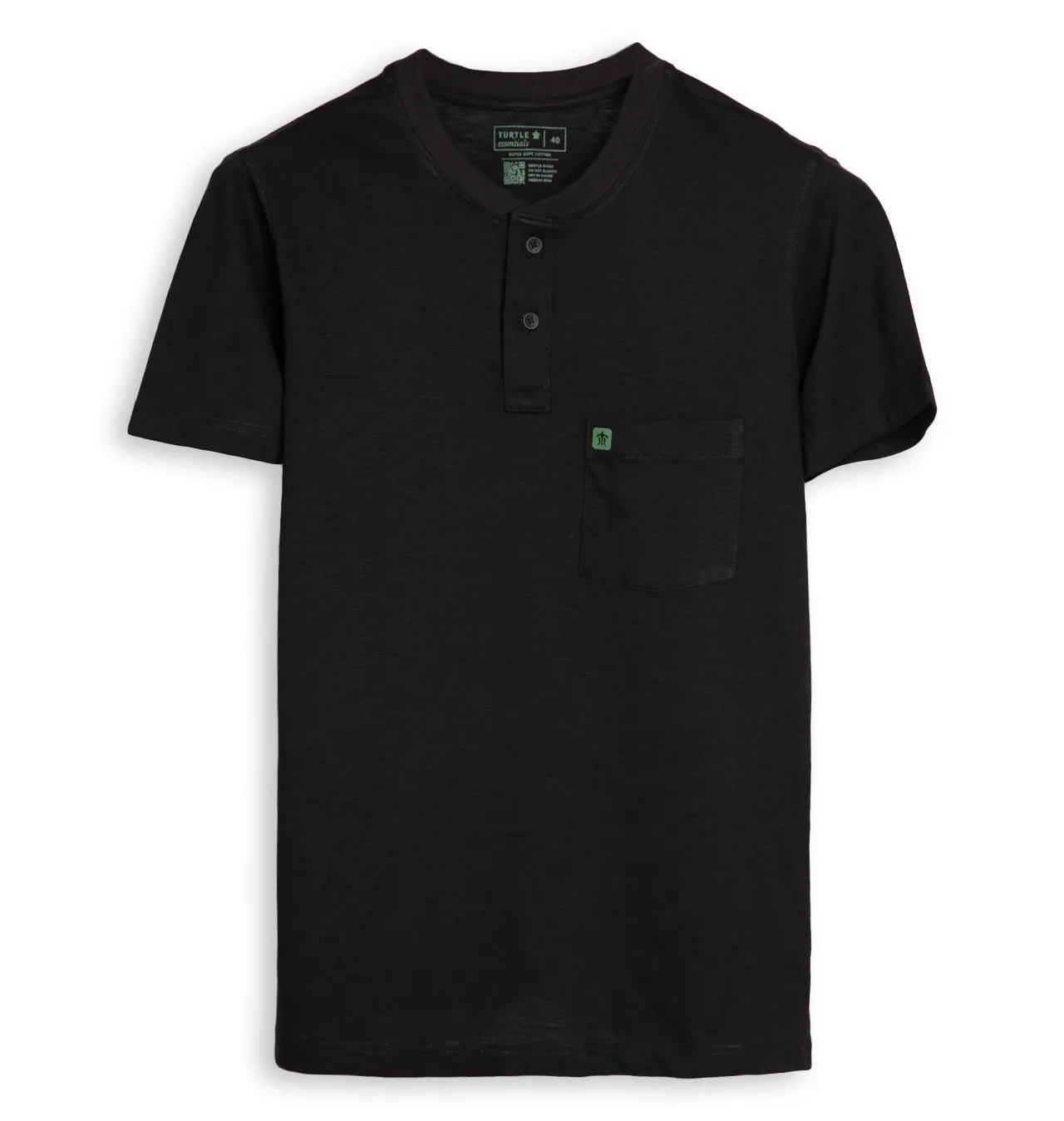 Black & White Henley Men's T-Shirt (Pack of 2)