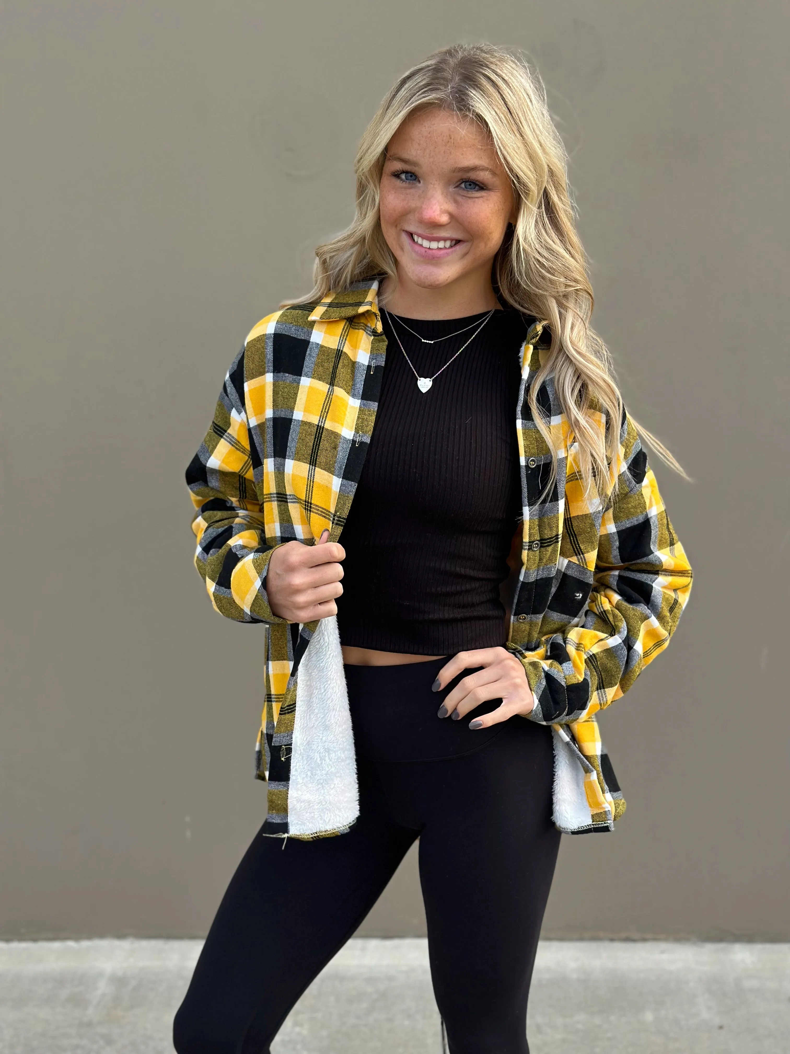 Black and Yellow Shacket-Final Sale