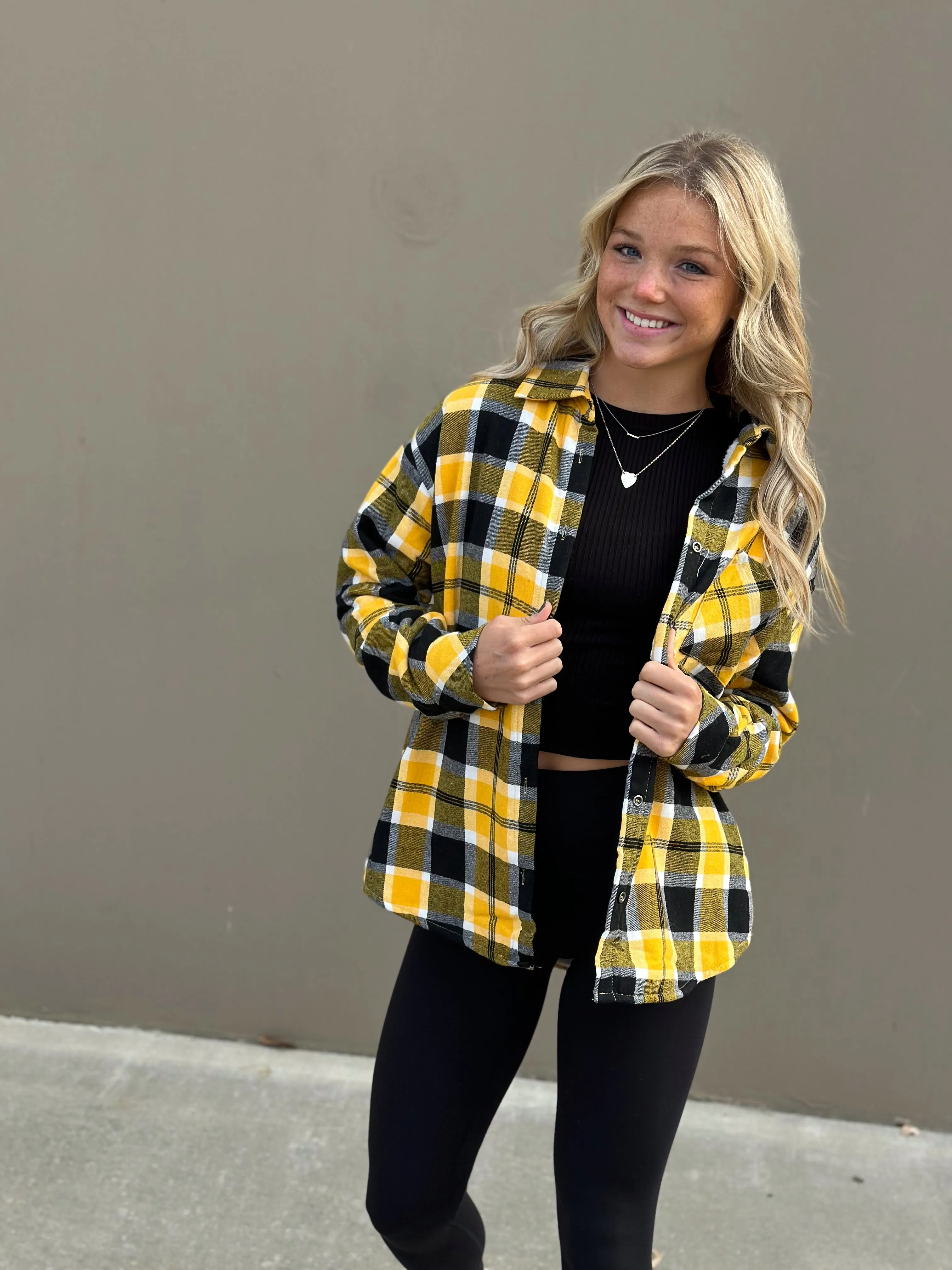 Black and Yellow Shacket-Final Sale