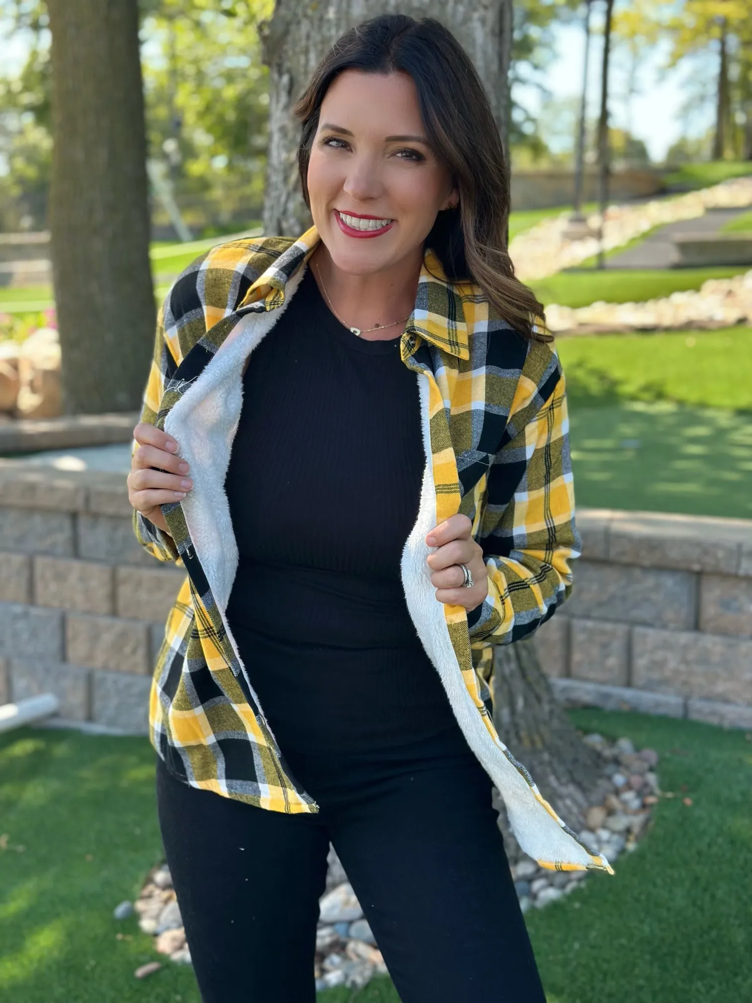 Black and Yellow Shacket-Final Sale