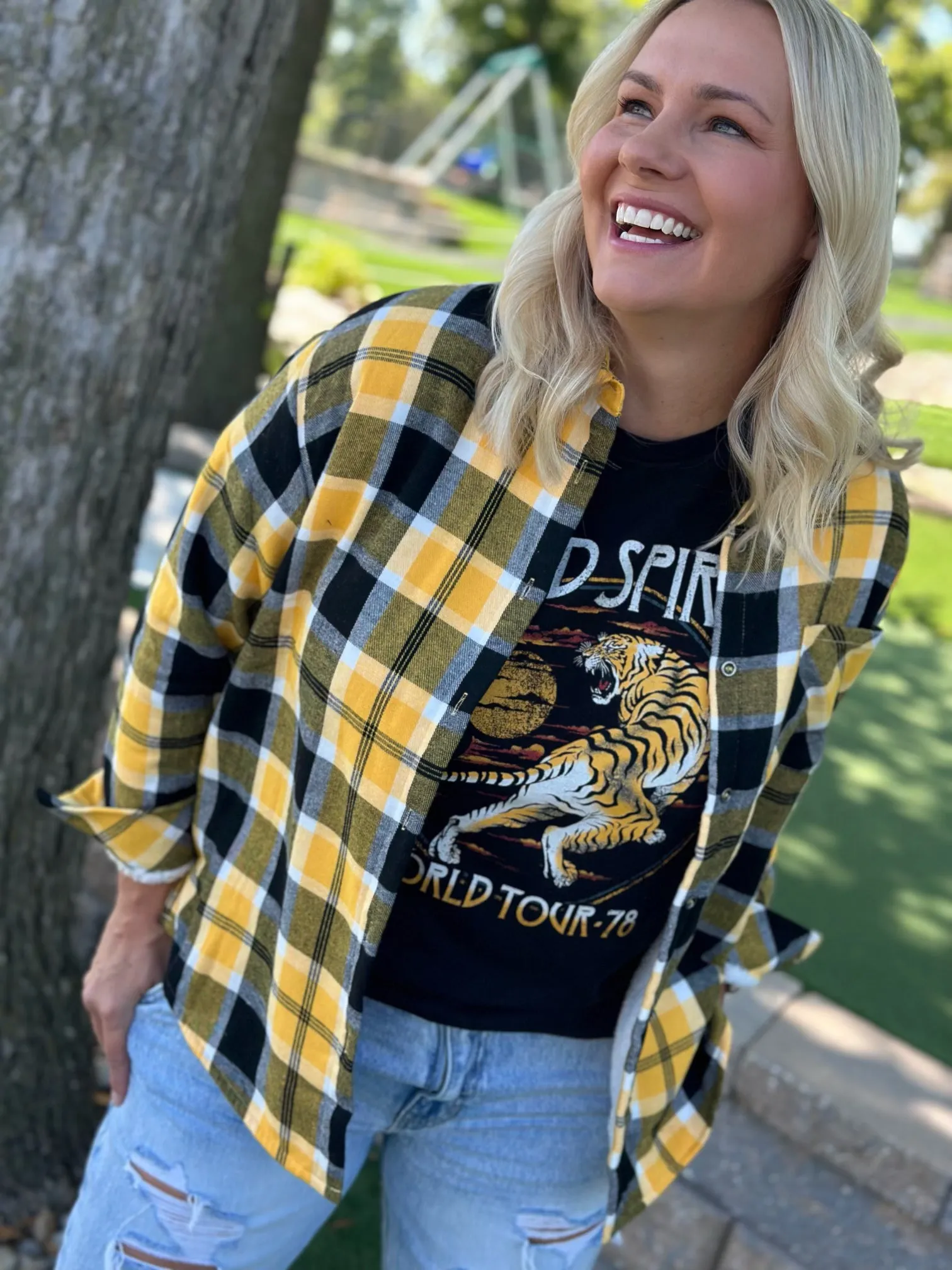 Black and Yellow Shacket-Final Sale