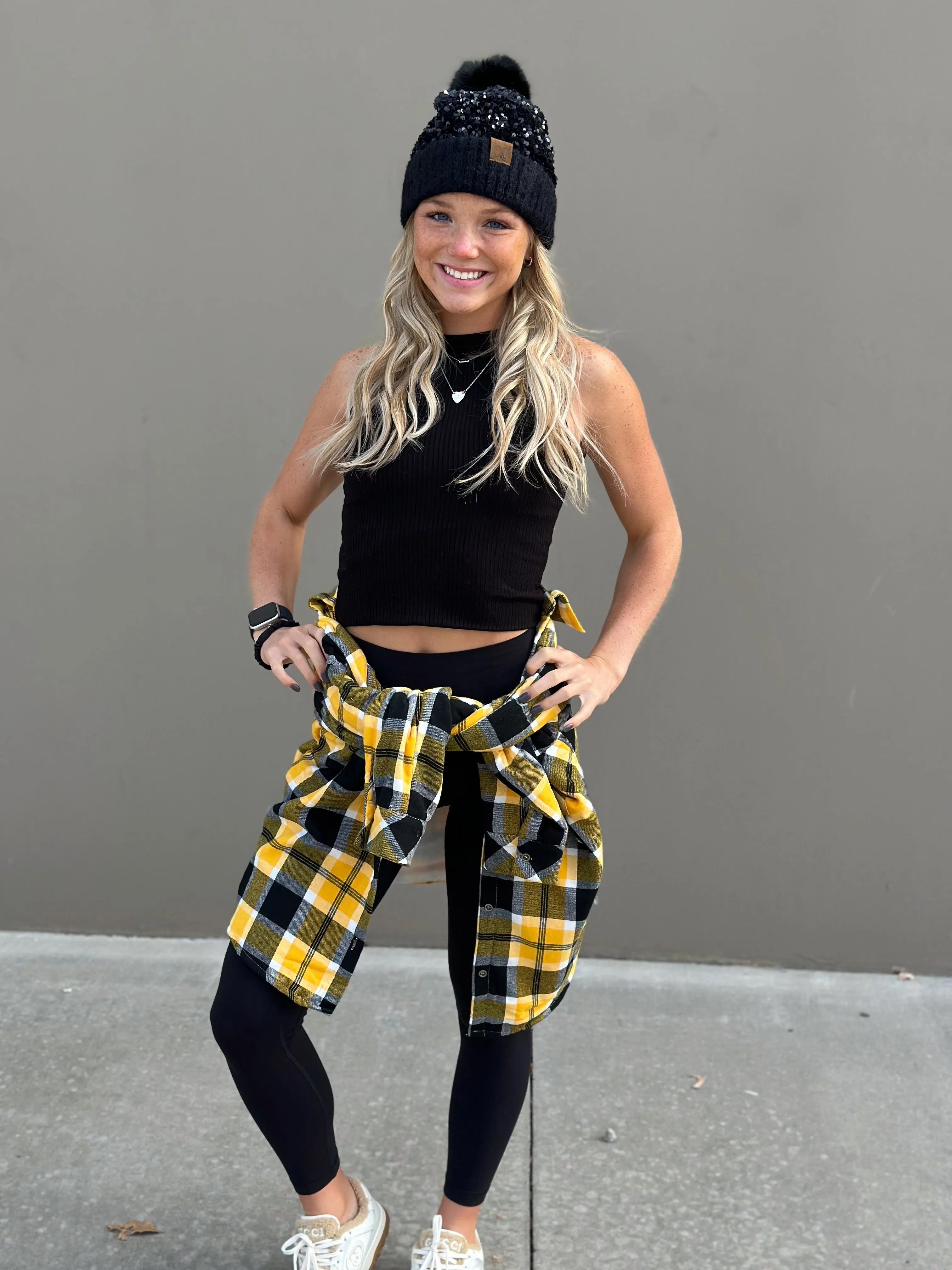 Black and Yellow Shacket-Final Sale
