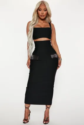 Blakely Bandage Skirt Set - Black