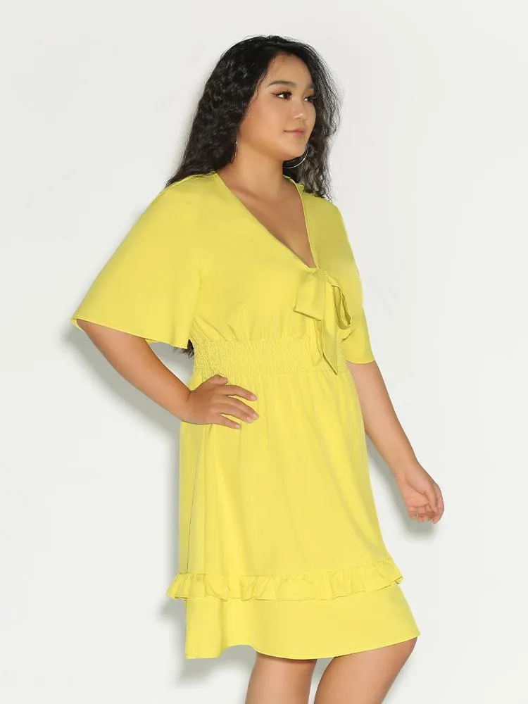 Bow Tie Frill Dress
