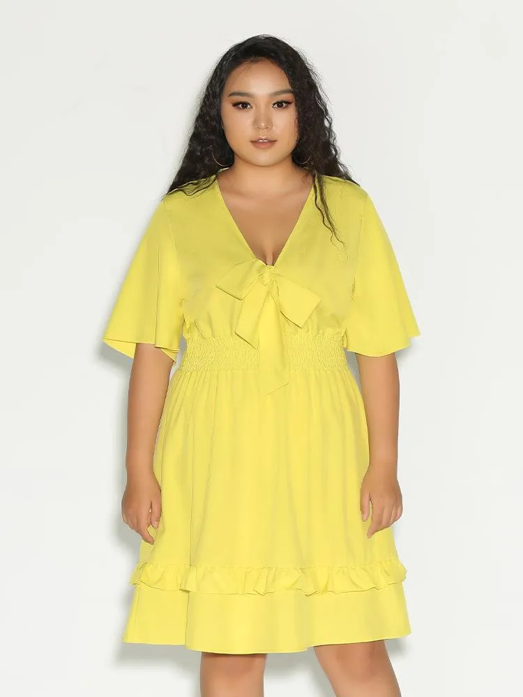 Bow Tie Frill Dress