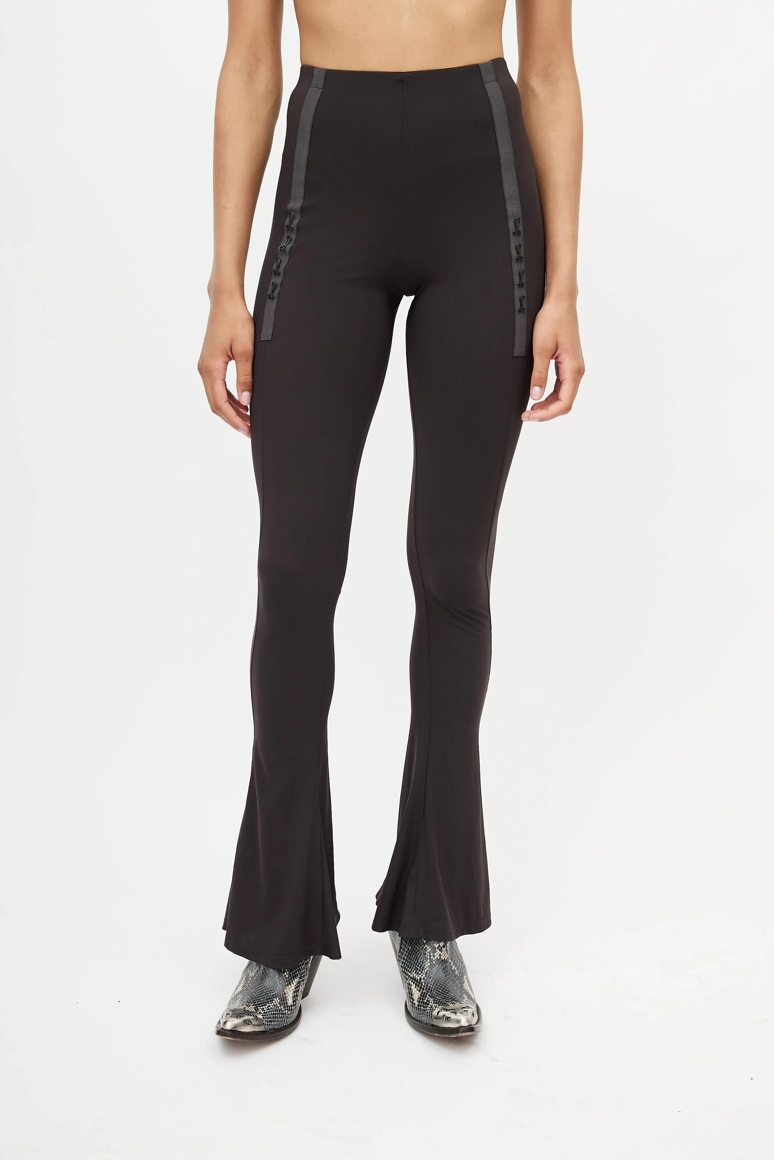 Brown Flared Hook Legging