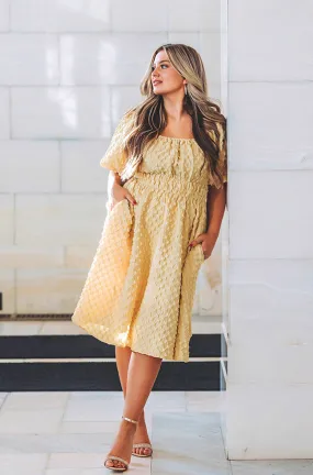 Brynn Corn Silk Texture Dress - DM Exclusive - Maternity Friendly