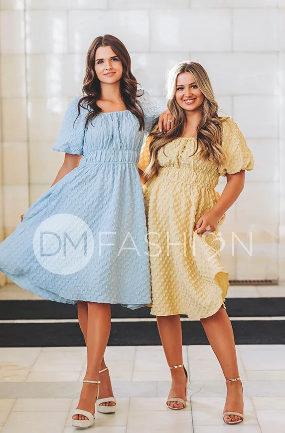 Brynn Corn Silk Texture Dress - DM Exclusive - Maternity Friendly
