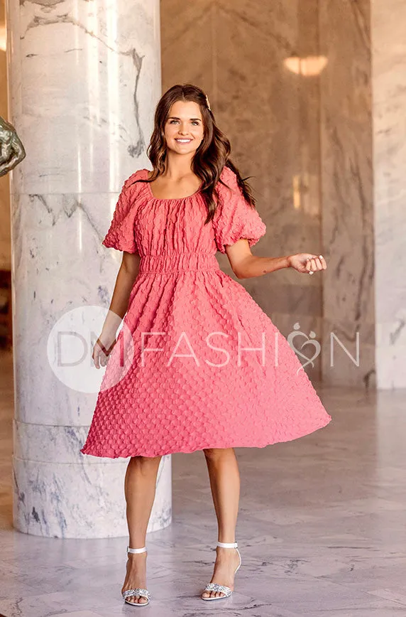 Brynn Desert Rose Texture Dress - DM Exclusive - Maternity Friendly