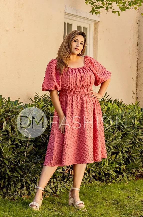 Brynn Desert Rose Texture Dress - DM Exclusive - Maternity Friendly