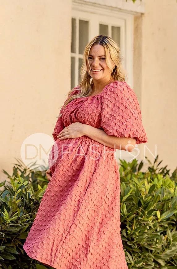 Brynn Desert Rose Texture Dress - DM Exclusive - Maternity Friendly