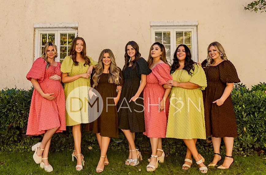 Brynn Desert Rose Texture Dress - DM Exclusive - Maternity Friendly