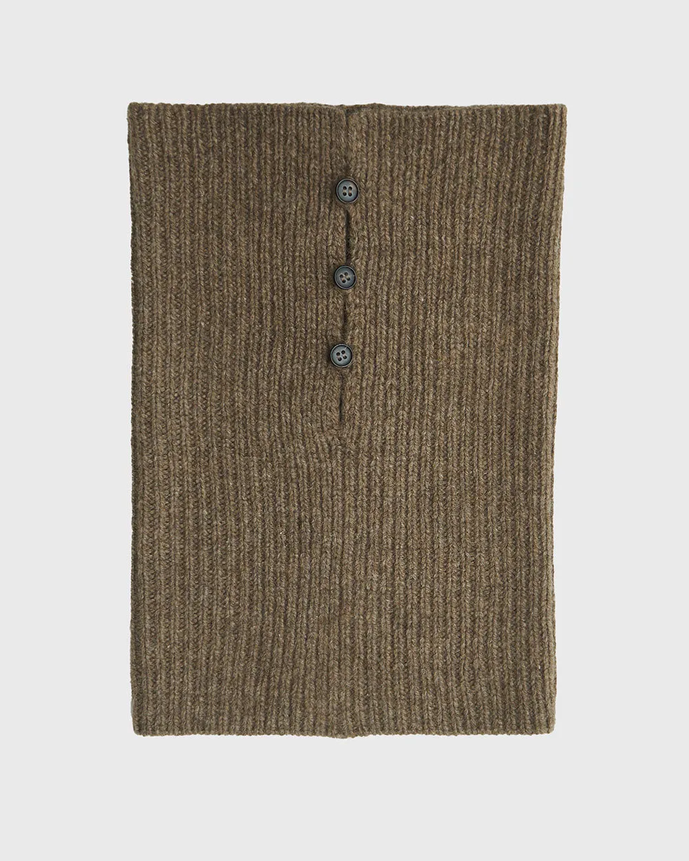 Button-Down Ribbed Neck Piece