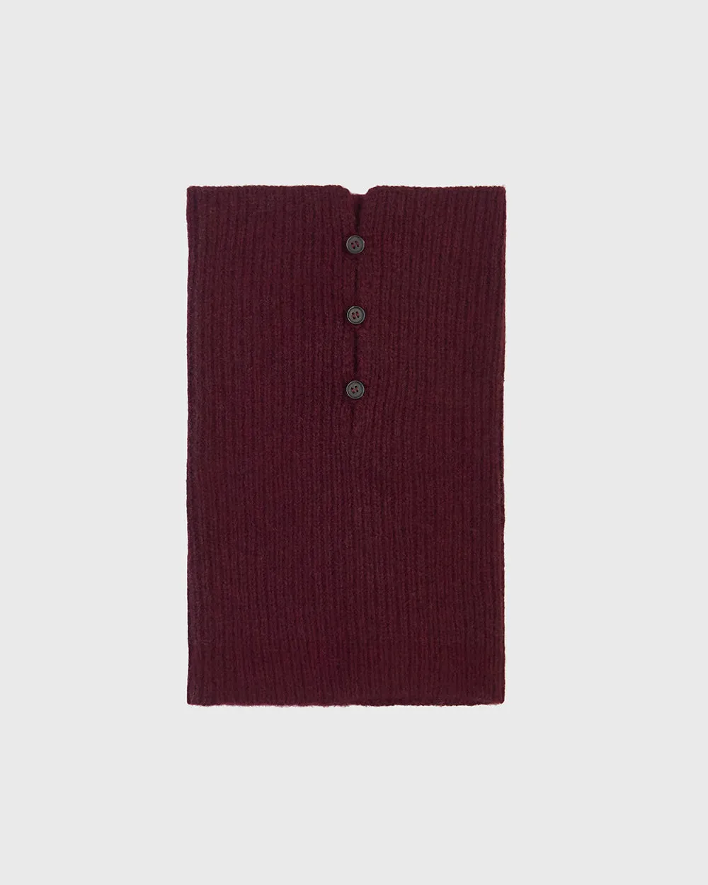 Button-Down Ribbed Neck Piece