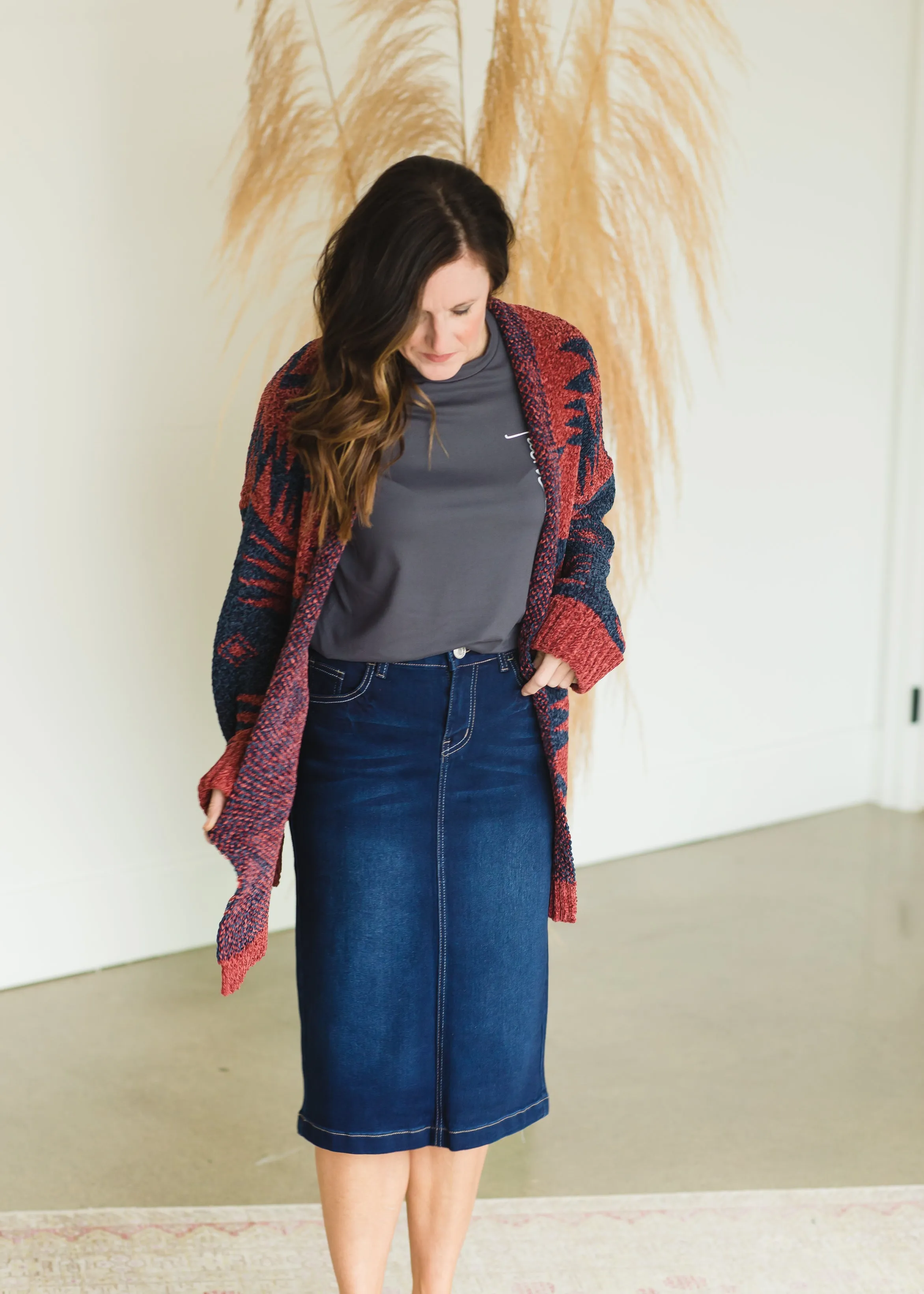 Chenille Aztec Print Cardigan - FINAL SALE