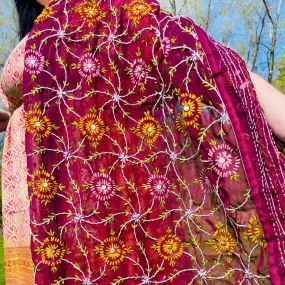 Chiffon Phulkari Scarf
