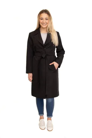 Cloth Raincoat Black 7/8