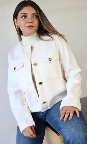 Copper Button Bolero Shacket
