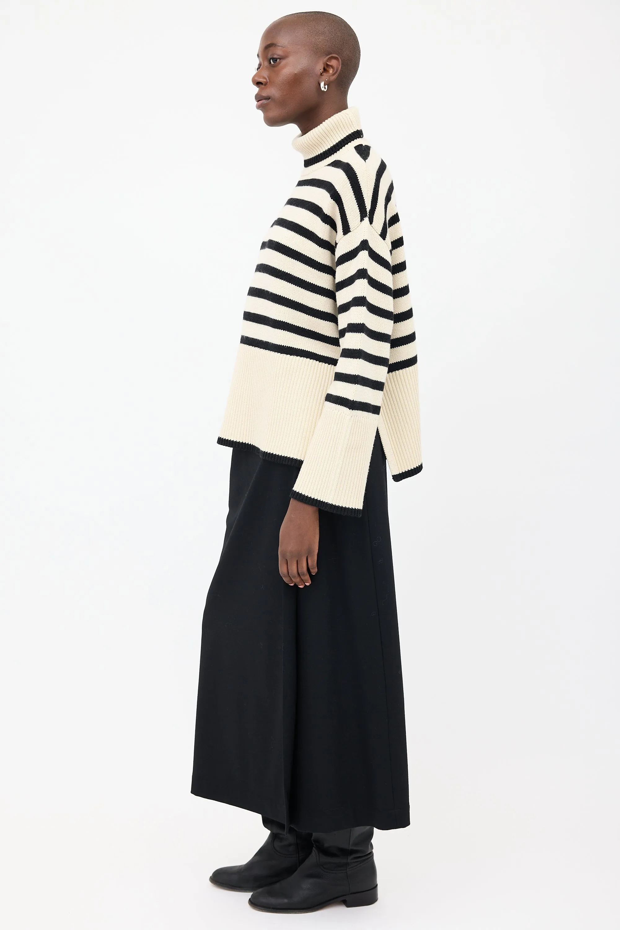 Cream & Black Signature Stripe Sweater