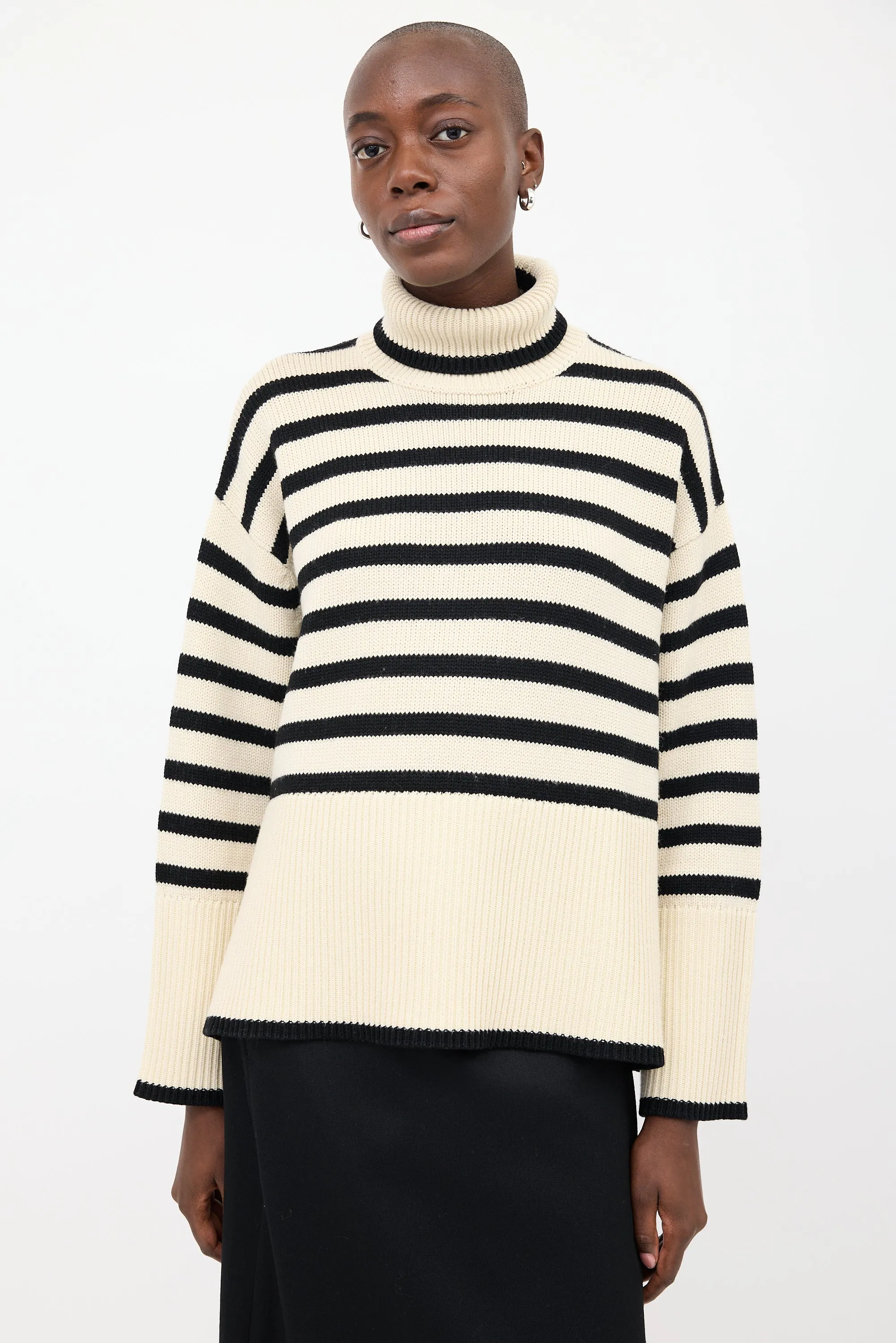 Cream & Black Signature Stripe Sweater