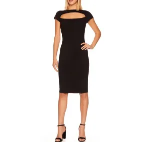 Cut Out Midi Dress - Black.
