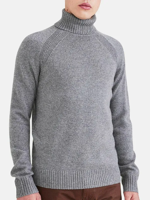 Dockers Grey Regular Fit Turtleneck Sweater