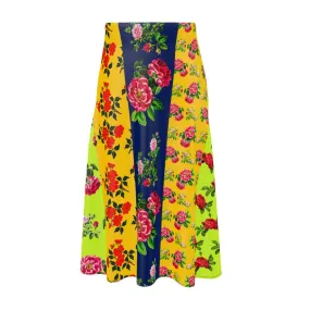 Ecletic Class Floral Midi Skirt