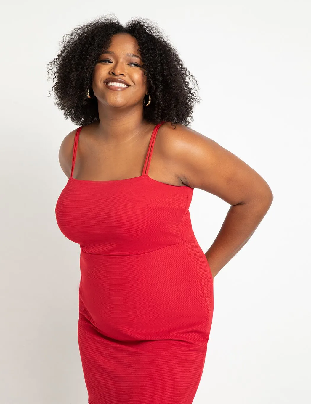 Fitted Trumpet Dress in Jester Red
