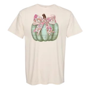 Floral Bow Pumpkin Comfort Colors Tee