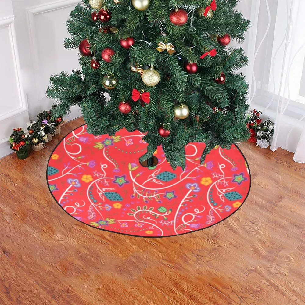Fresh Fleur Fire Christmas Tree Skirt 47" x 47"