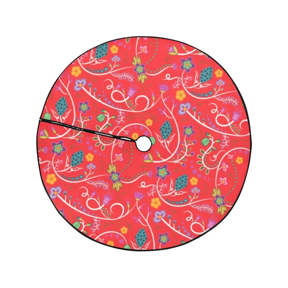 Fresh Fleur Fire Christmas Tree Skirt 47" x 47"
