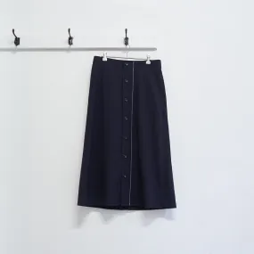 front button zip skirt