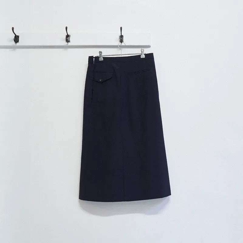 front button zip skirt