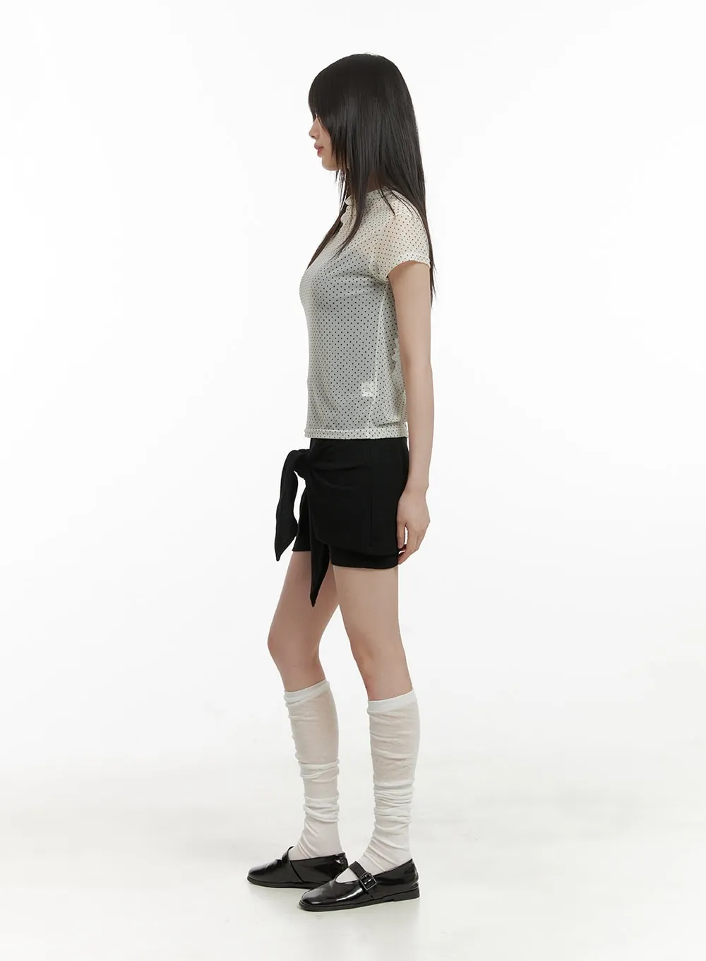 Front Wrap Cotton Shorts CY414