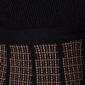 Geo Print Tie Waist Pleated Jumper Dress