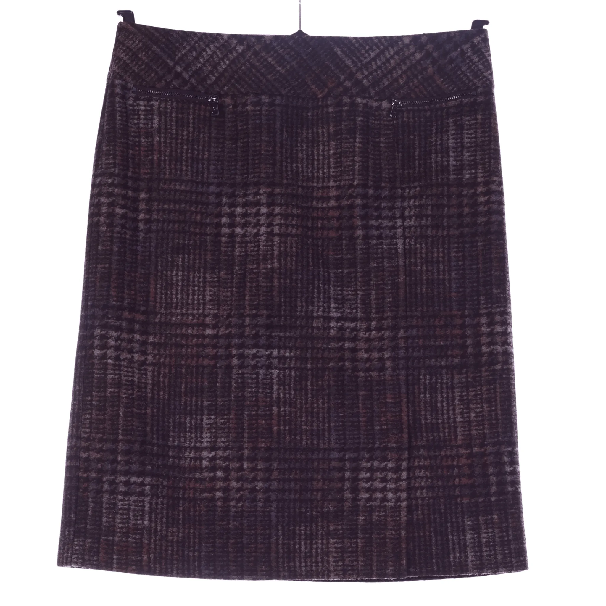 Gerry Weber Brown Check Wool Skirt UK Size 14