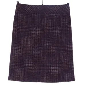 Gerry Weber Brown Check Wool Skirt UK Size 14