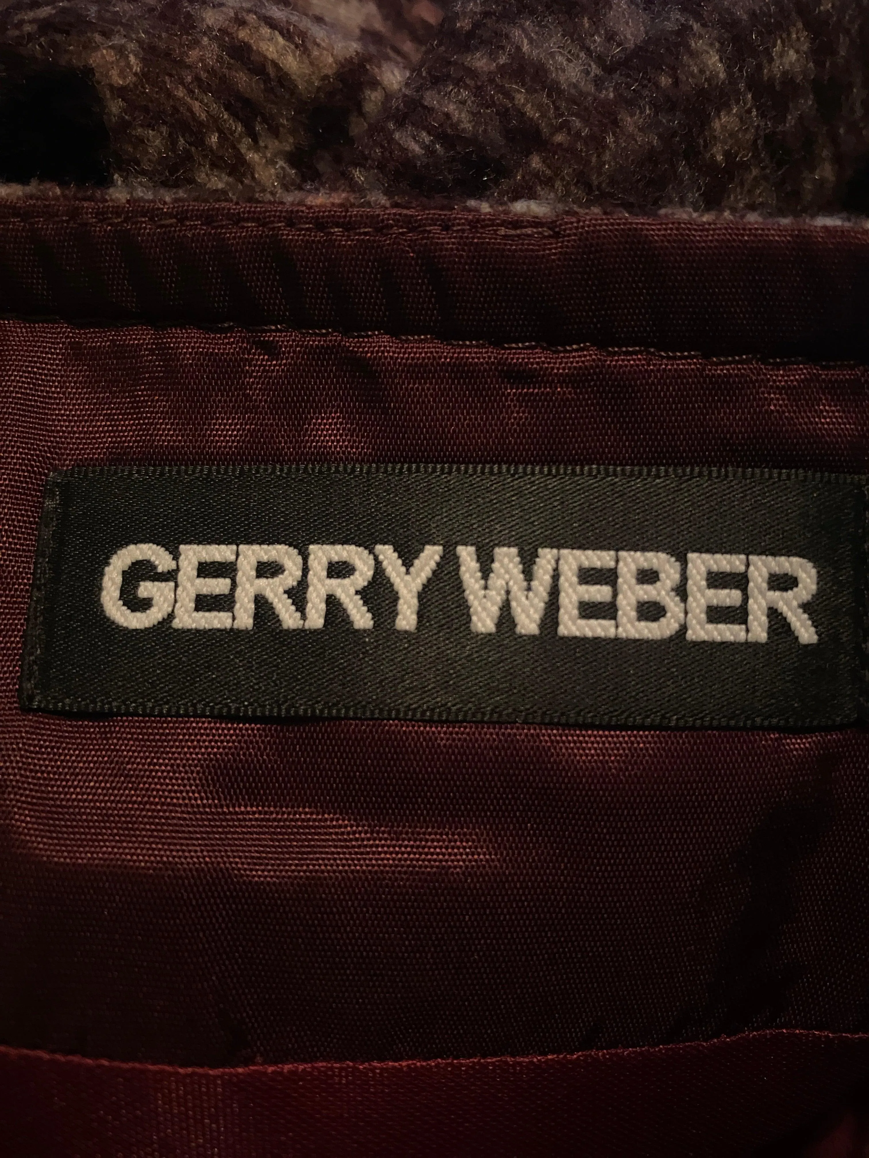 Gerry Weber Brown Check Wool Skirt UK Size 14