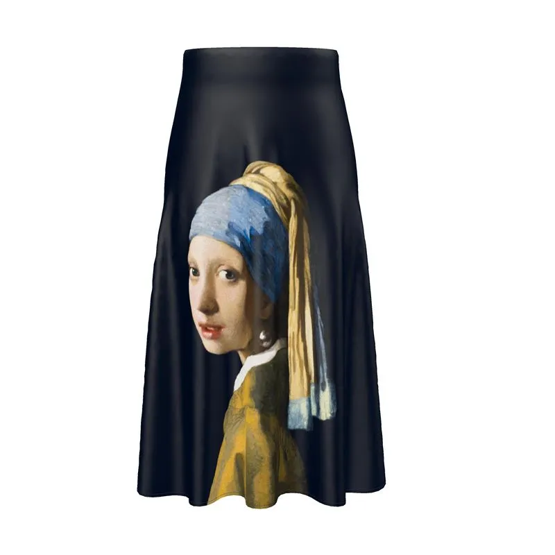 Girl With A Pearl Earring midi skirt